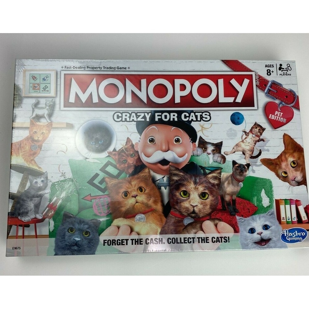 Monopoly Crazy for Cats Board Game Brand New Family Fun Game Night